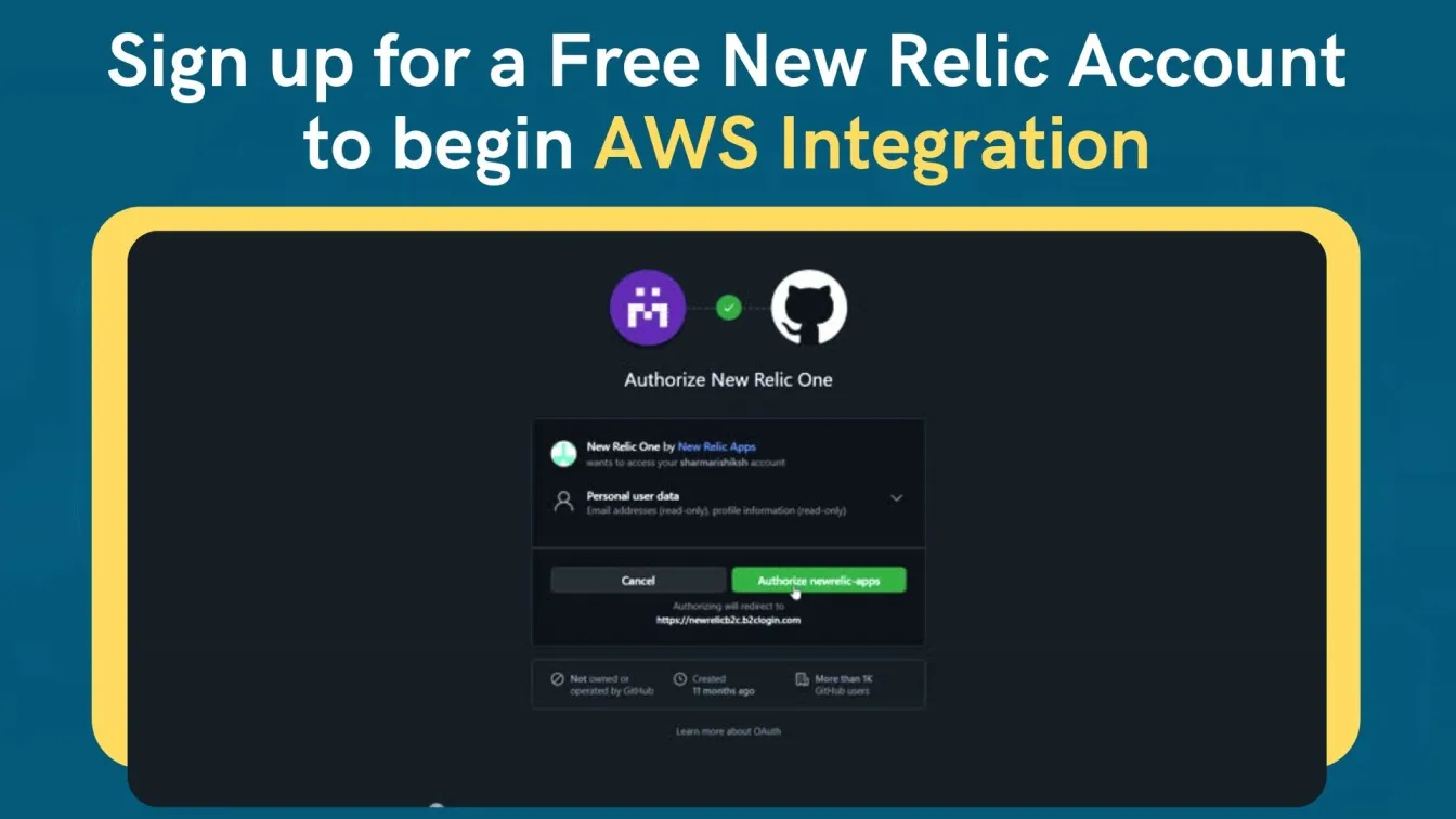 Sign Up for a Free New Relic Account to Begin AWS Integration