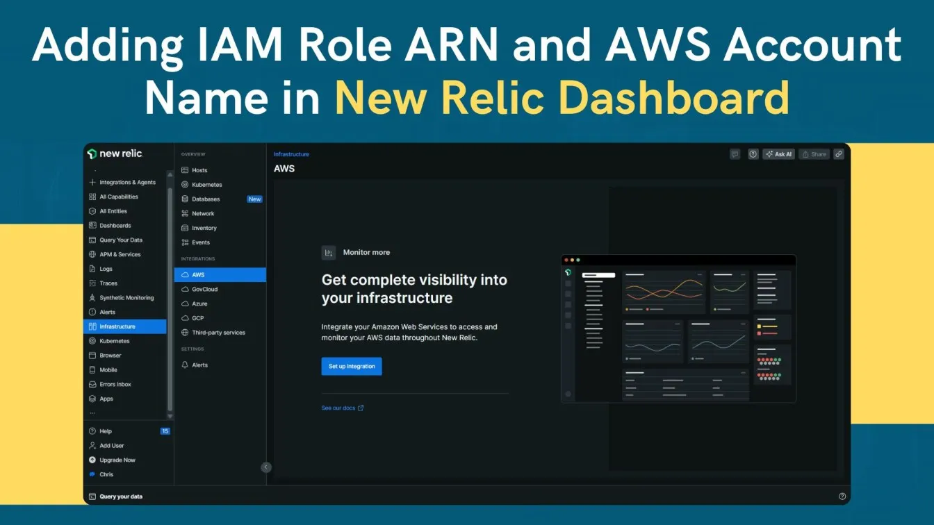 Adding IAM Role ARN and AWS Account Name in New Relic Dashboard