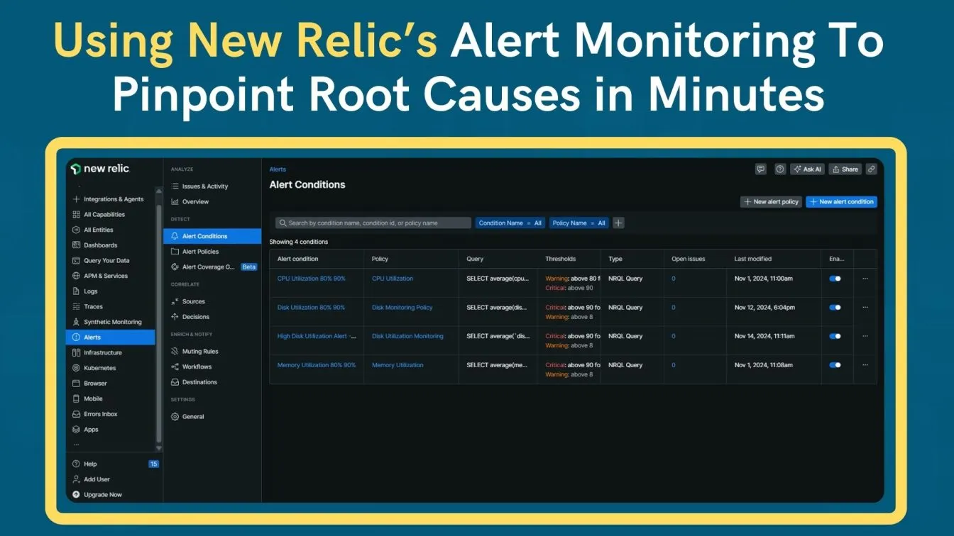 Using New Relic’s Alert Monitoring To Pinpoint Root Causes in Minutes