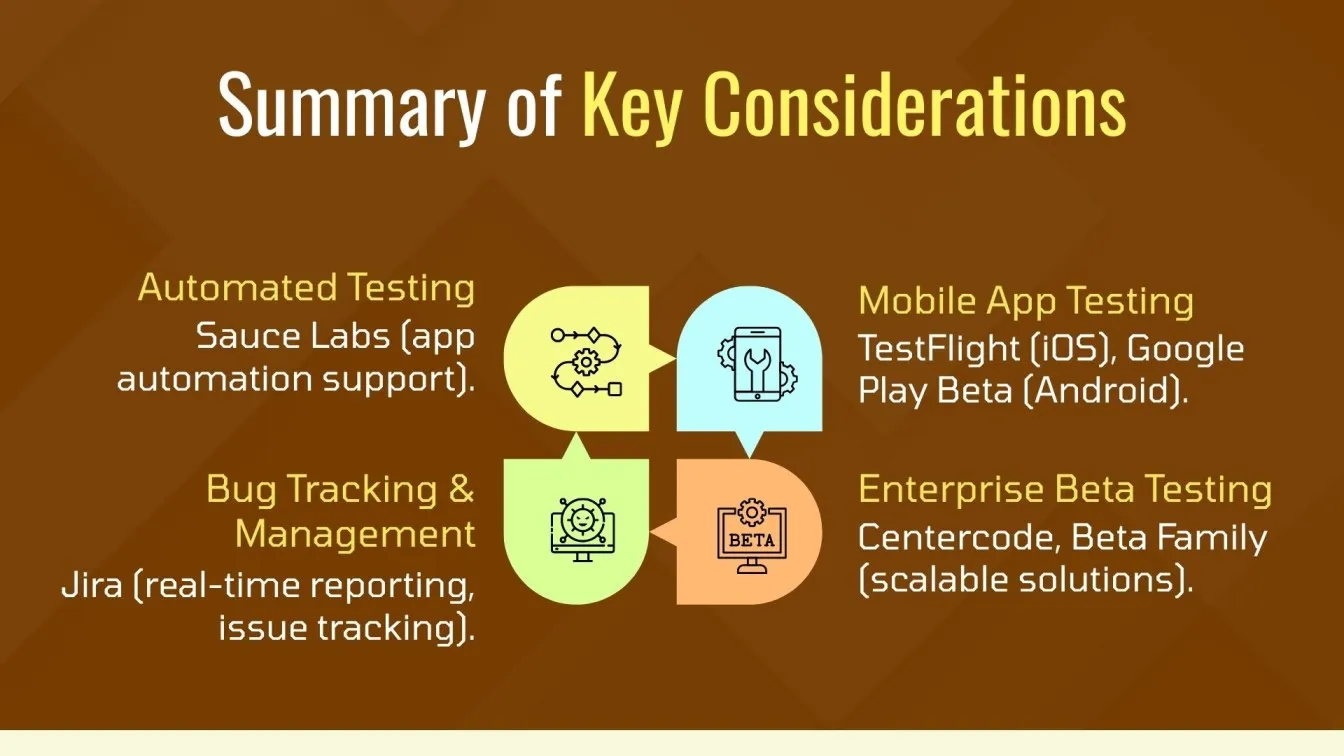 Summary of Key Considerations