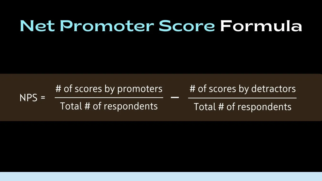 Net promoter score formula