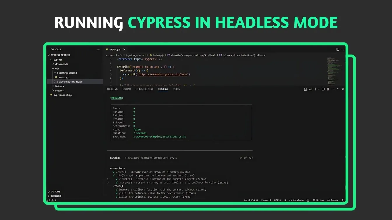 Running Cypress in Headless Mode