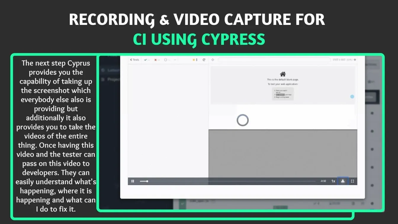 Recording & Video Capture for CI using Cypress