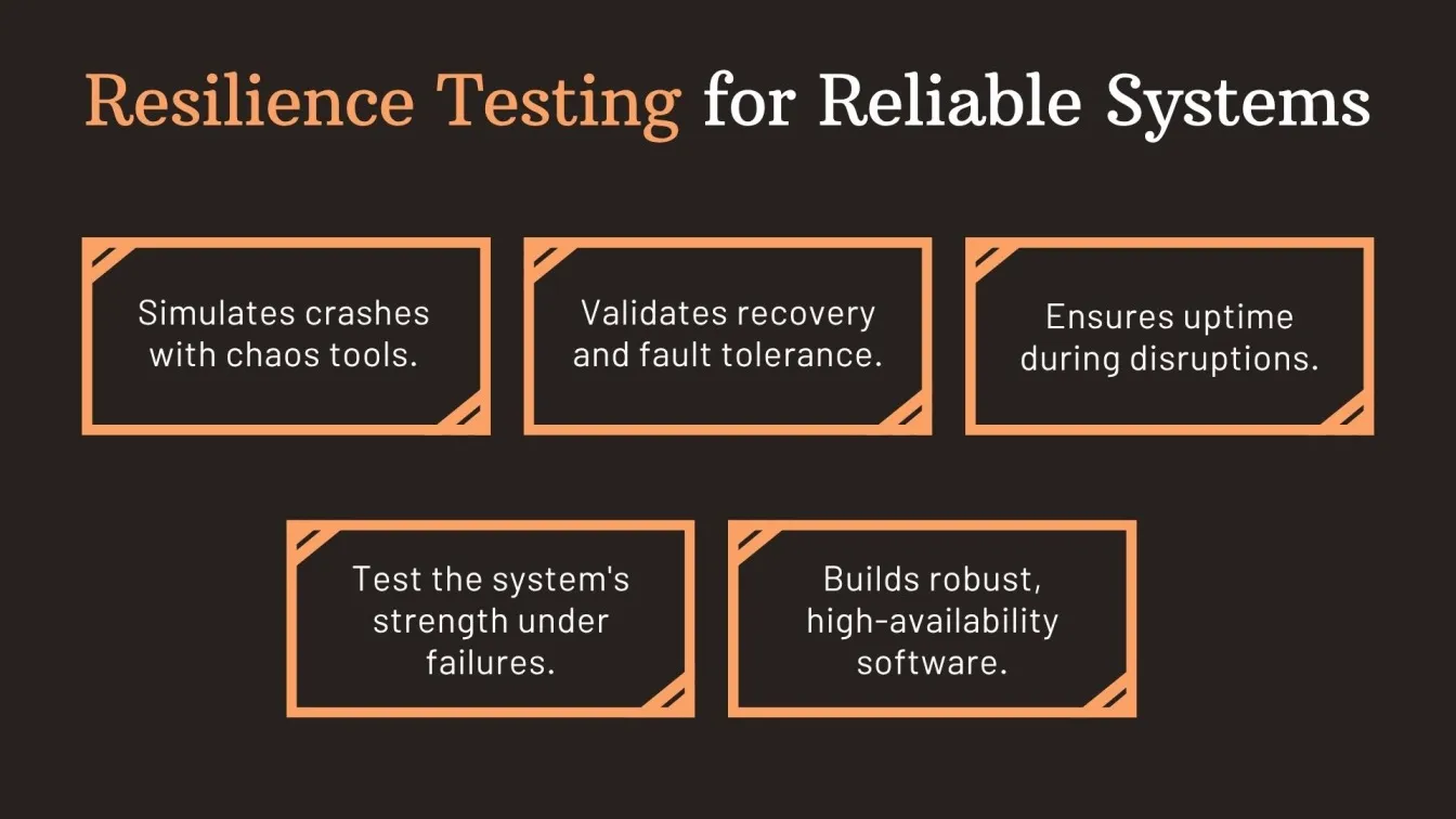 Resilience Testing for Reliable Systems