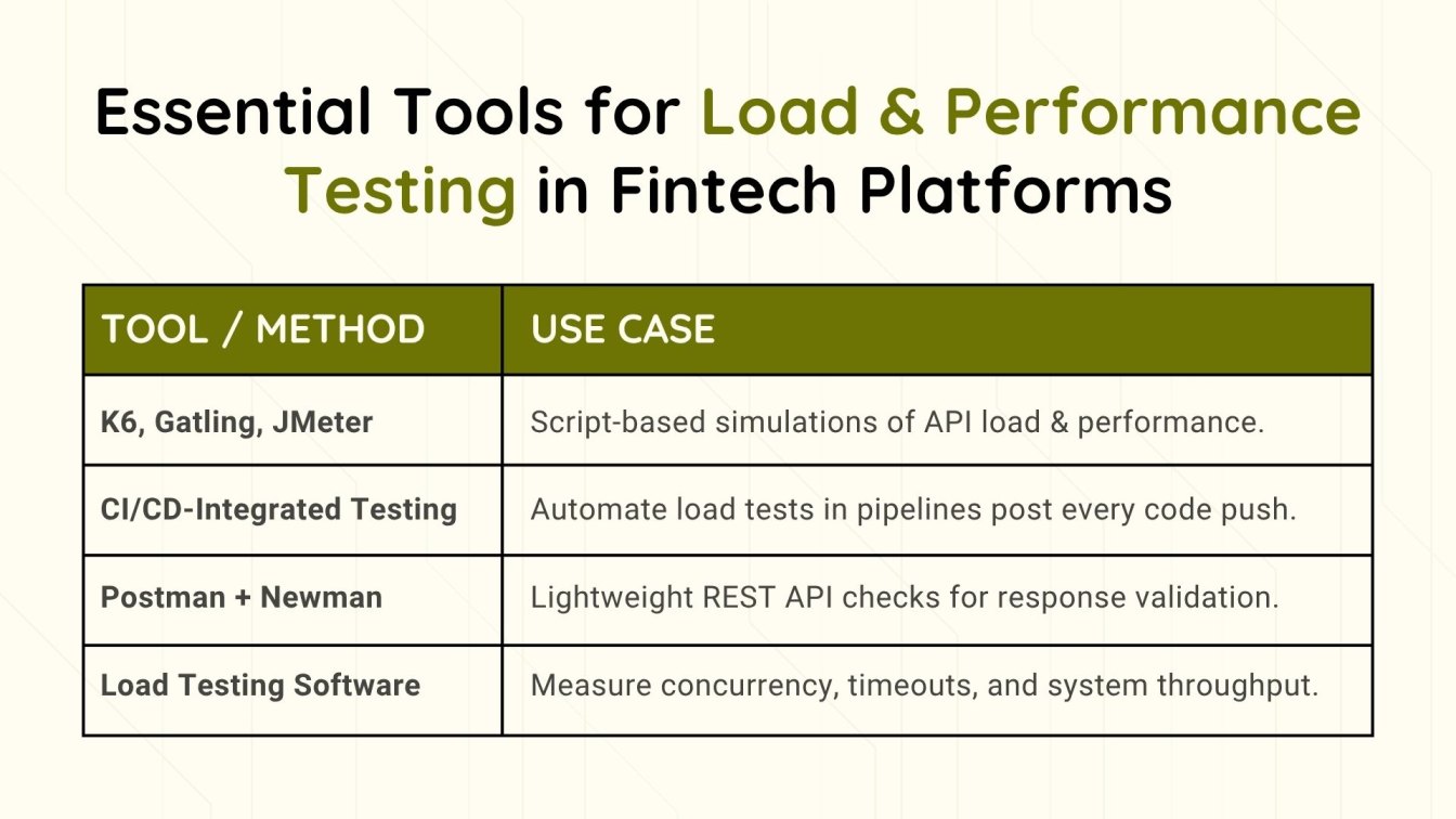 Essential Tools for Load & Performance Testing in Fintech Platforms