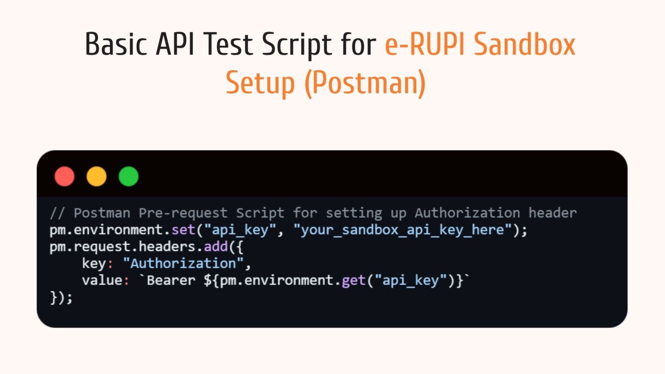 Basic API Test Script for e‑RUPI Sandbox Setup (Postman)