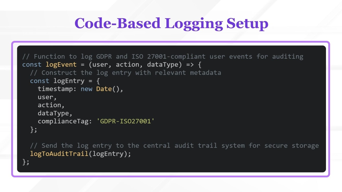 Code-Based Logging Setup