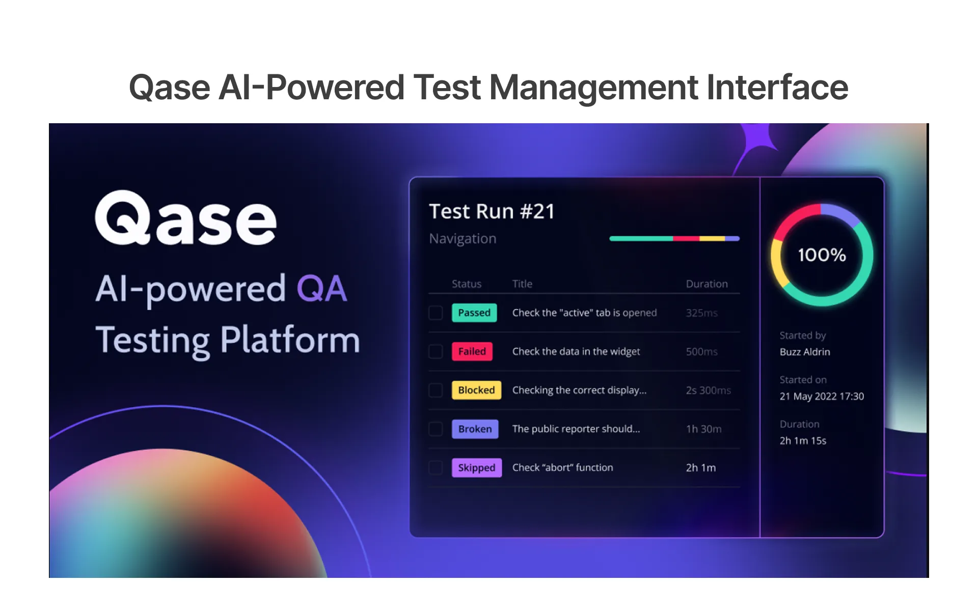 Qase AI-Powered Test Management Interface