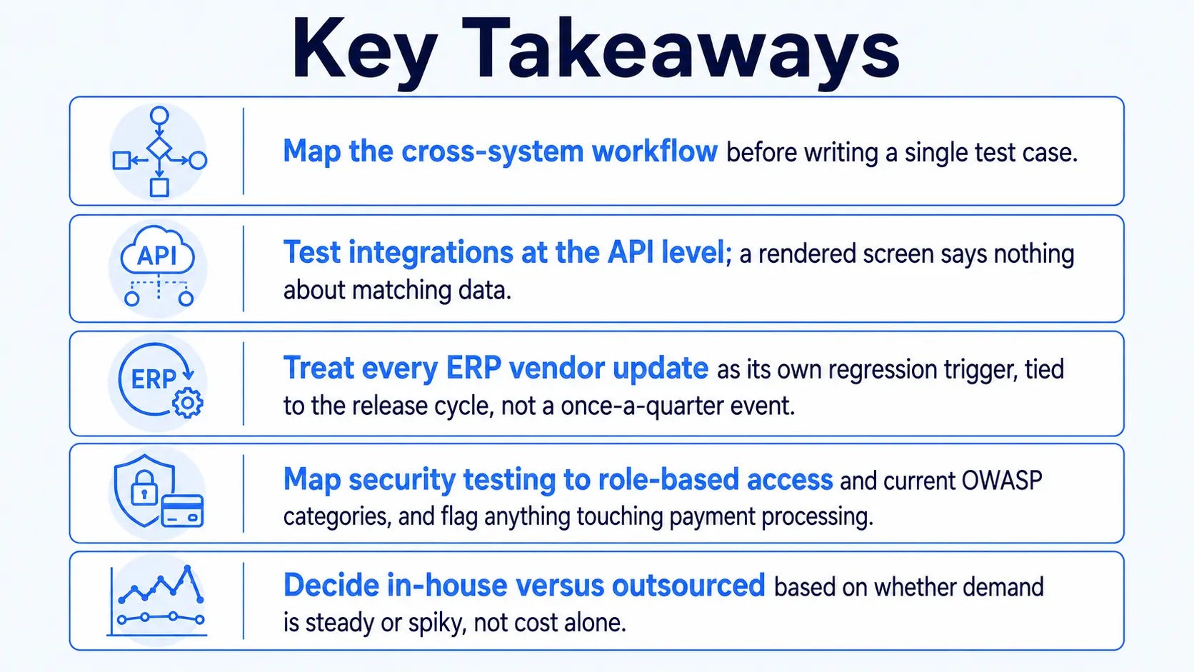 Key Takeaways for Enterprise Application Testing