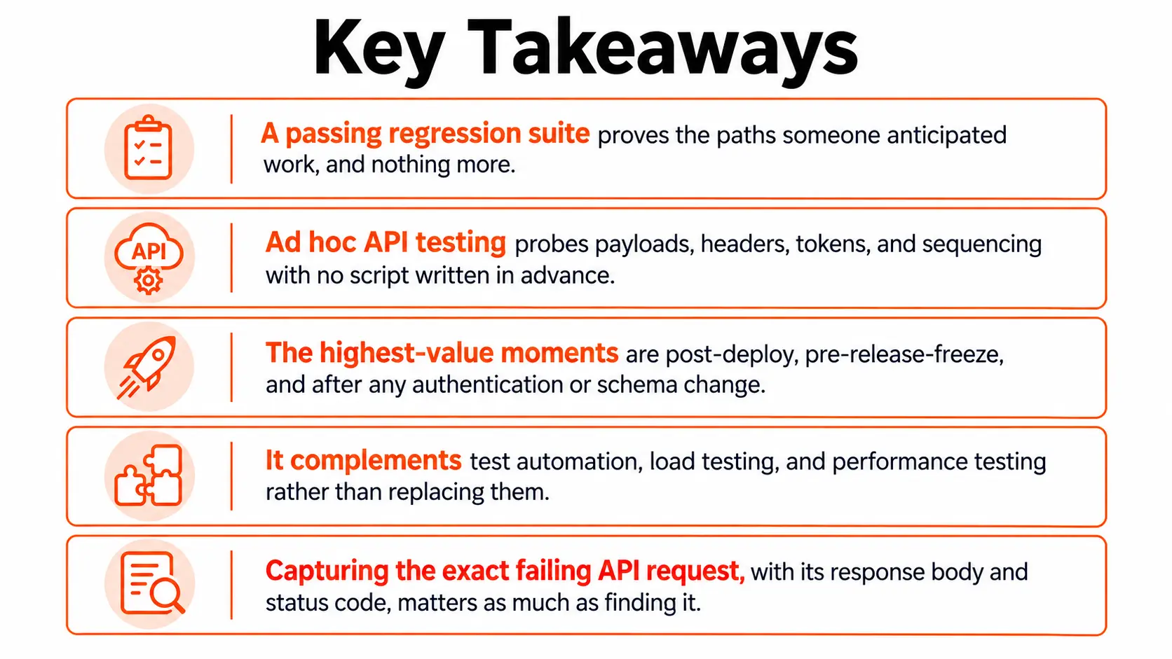 Key Takeaway for Ad Hoc Testing