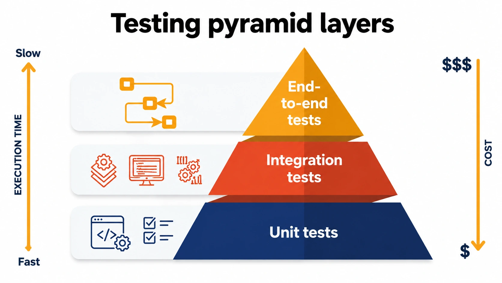 Testing pyramid layers 