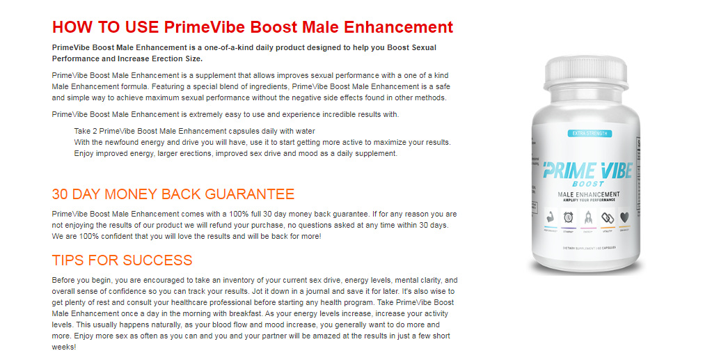 Prime Vibe Boost Male Enhancement