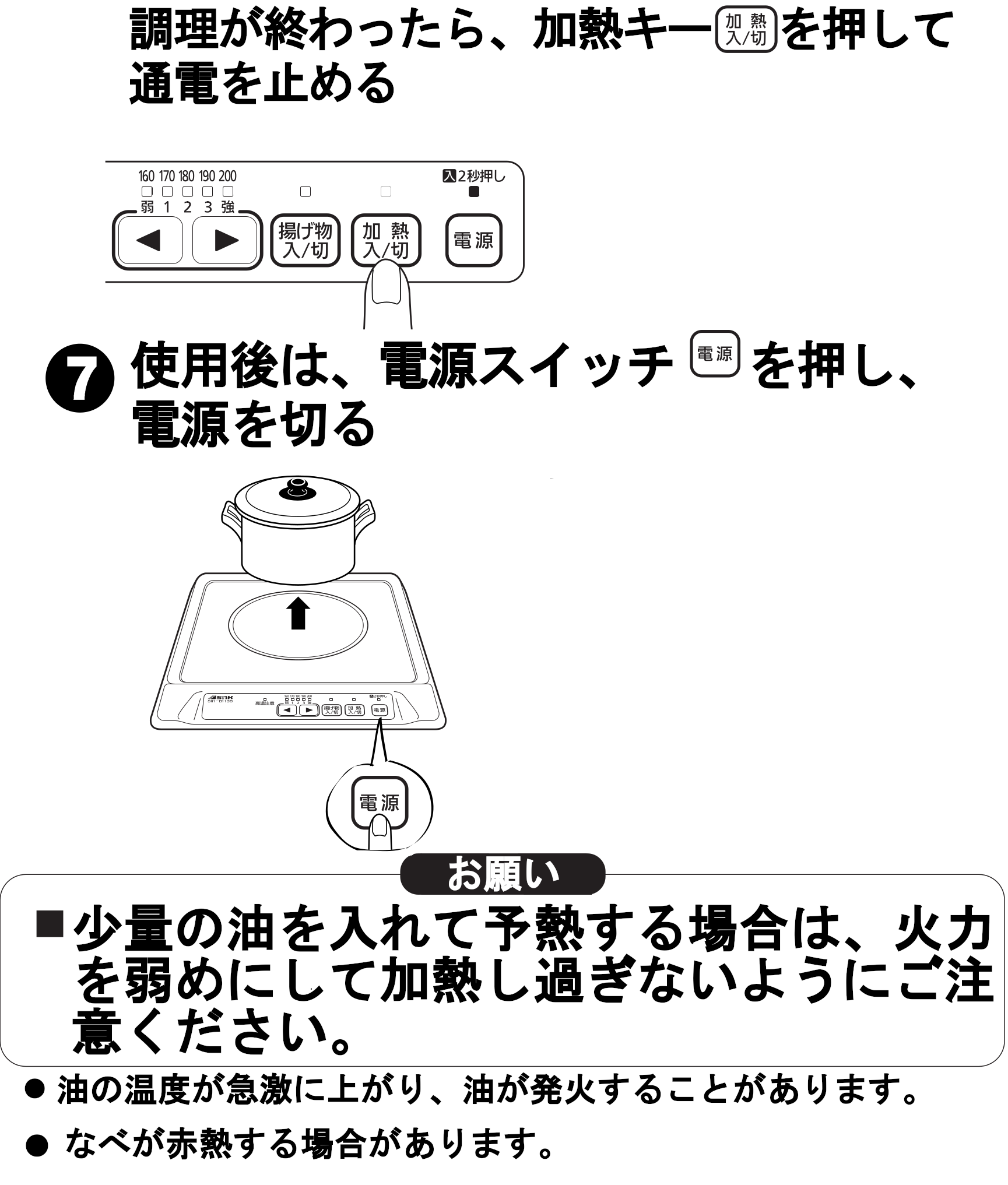 ホットプレートの使い方の画像