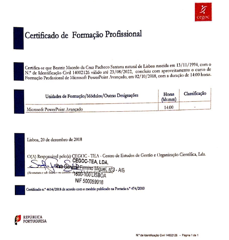 certificado