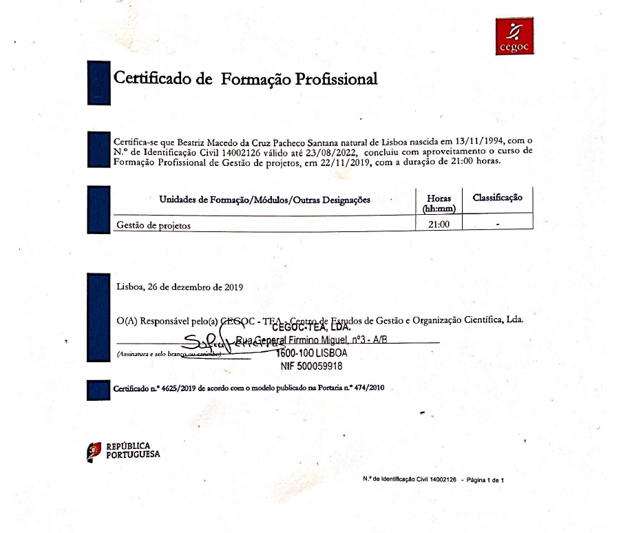 certificado