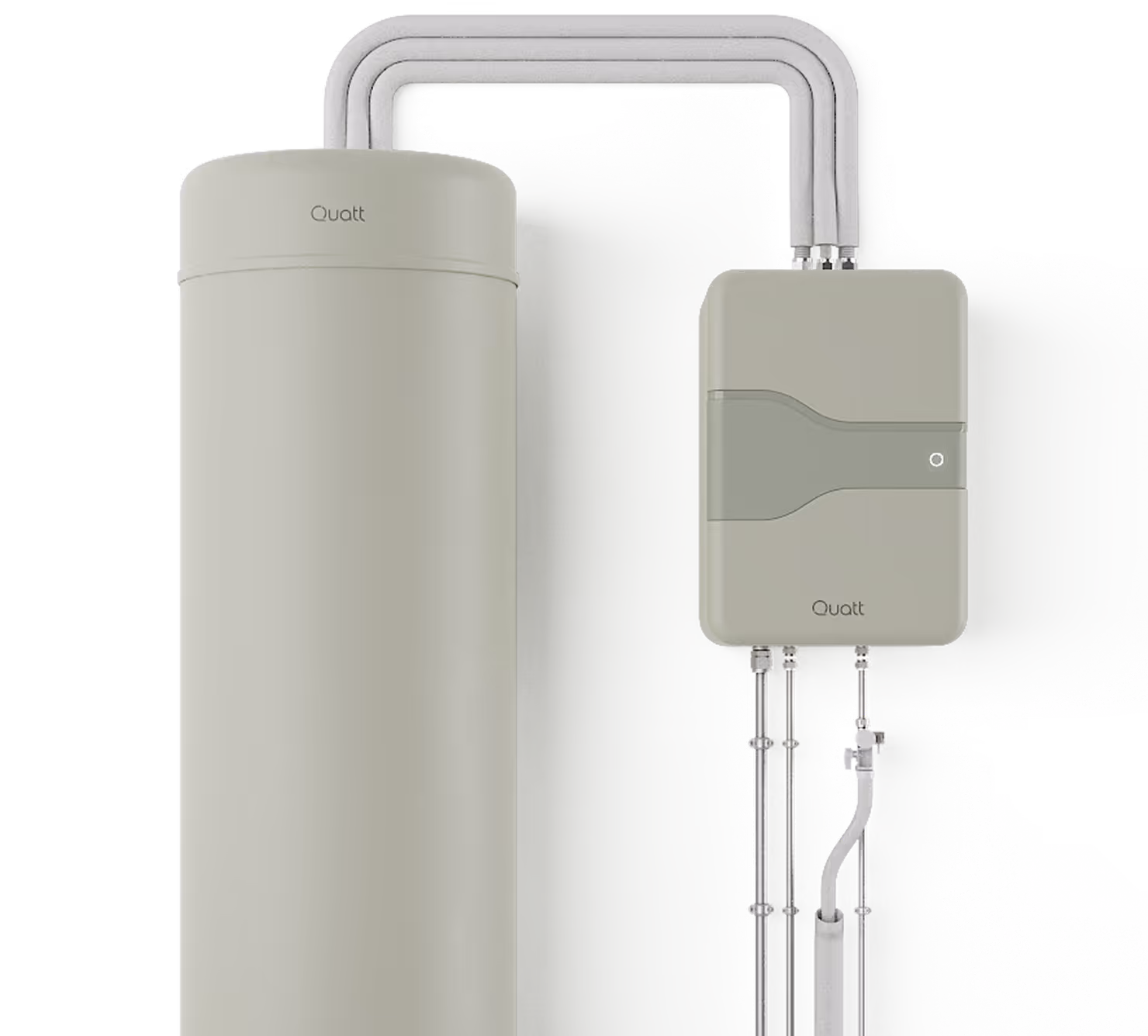 Quatt All-Electric. Volledig elektrisch systeem in lichtgroen.