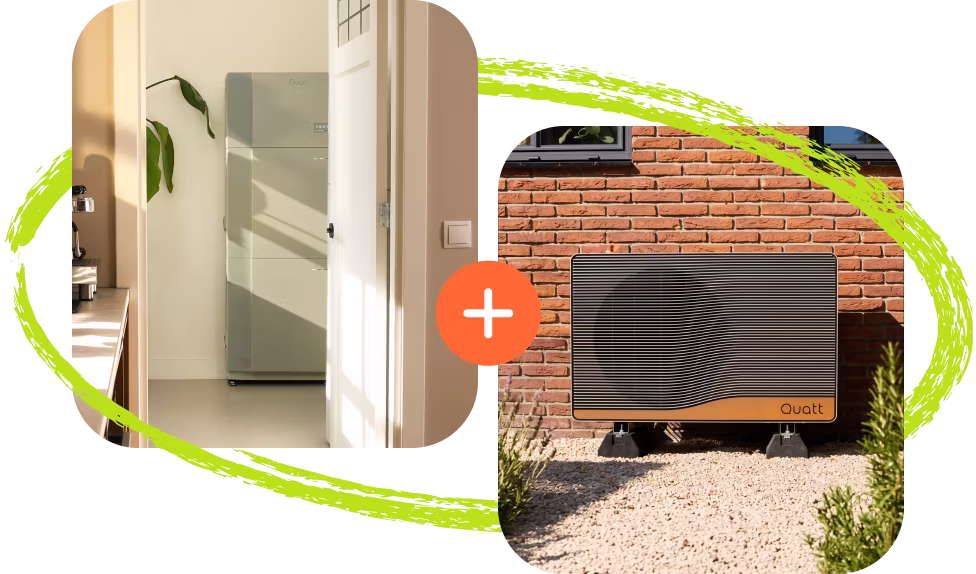 Quatt Hybrid warmtepomp + HomeBattery thuisbatterij