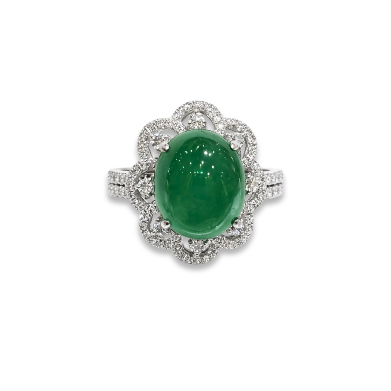 Accompanied by a HKJSL certificate stating the jadeite is natural, known in the trade as "A Jade".