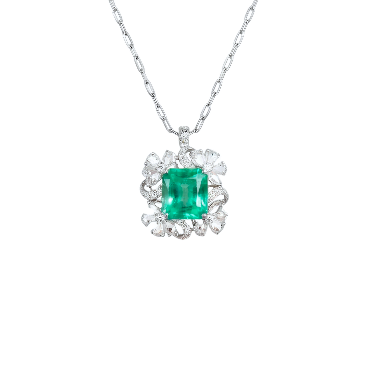 Accompanied by a GRS certificate stating the emerald is natural, "Green" in colour, of Colombian origin and has "Minor" clarity enhancement.