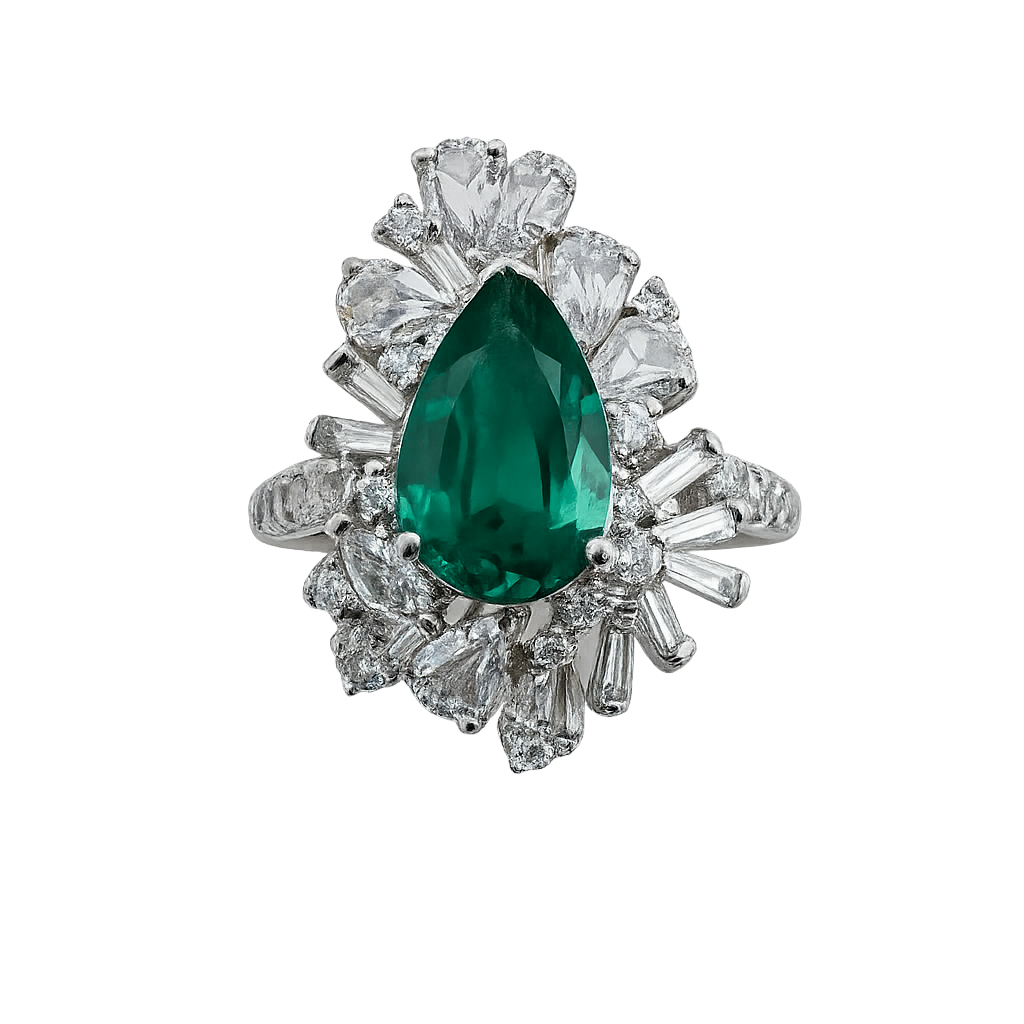 Accompanied by a GRS report, stating 2.31 cts, Colombian origin, and minor clarity enhancement