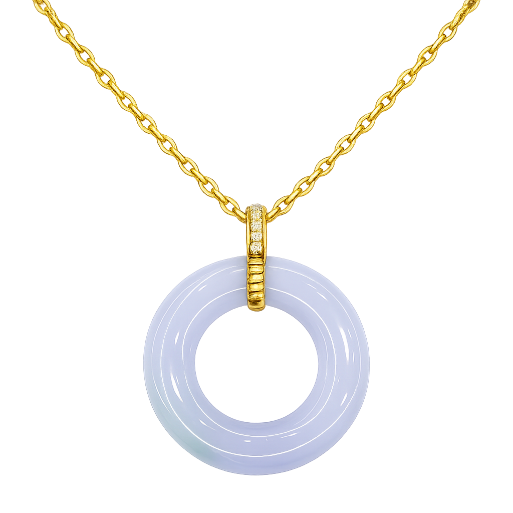 Accompanied by Hong Kong Jade & Stone Laboratory certificate, stating that the jadeite is natural, known in the trade as "A Jade".