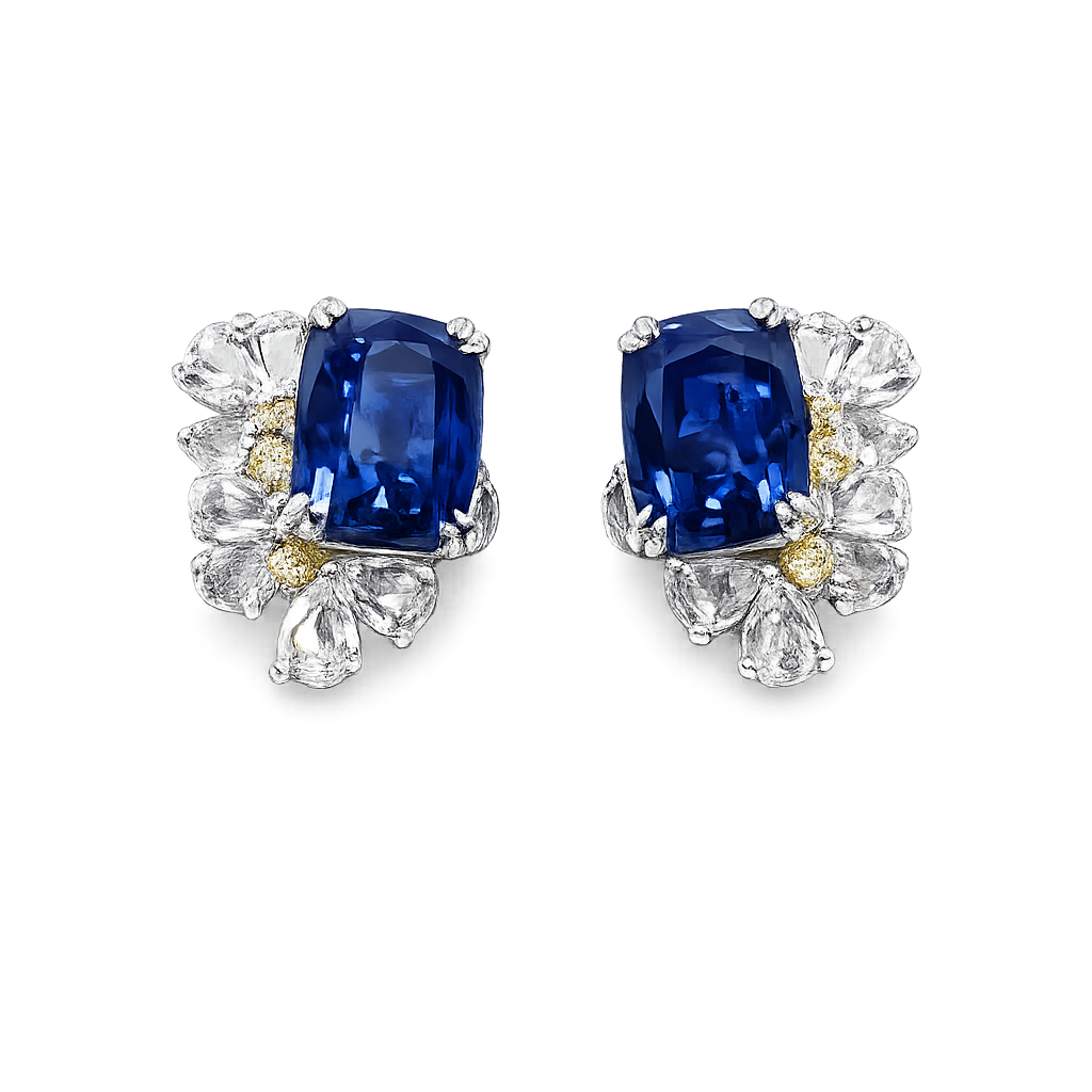 Accompanied by a GIA report stating that two natural spinels have no indications of heating and the 3.10 ct exhibits a change of colour when viewed under daylight or fluorescent vs incandescent light.