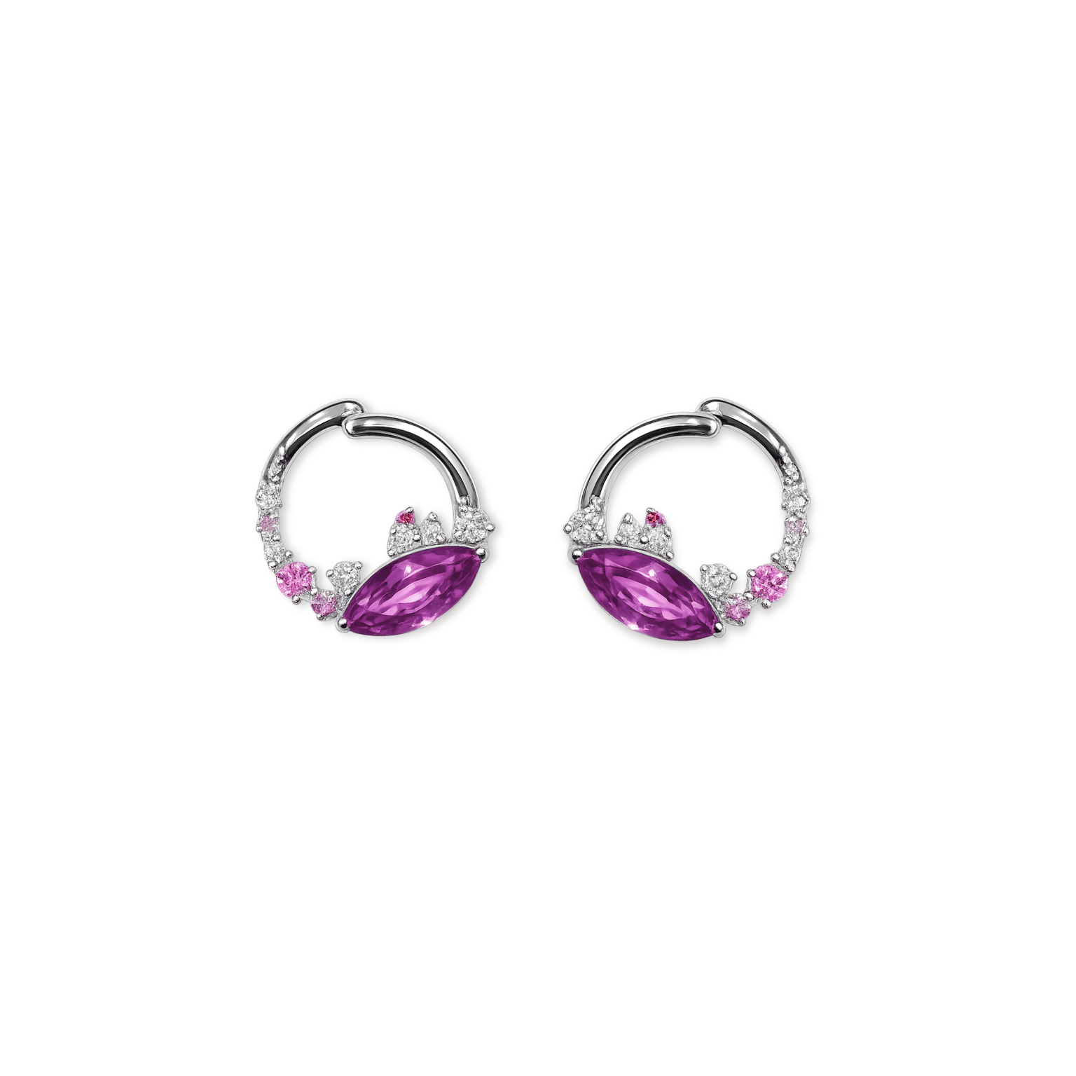 Accompanied by two certificates from GUILD, stating that the natural sapphire is purplish-pink, has indications of thermal treatment and originates from Madagascar.