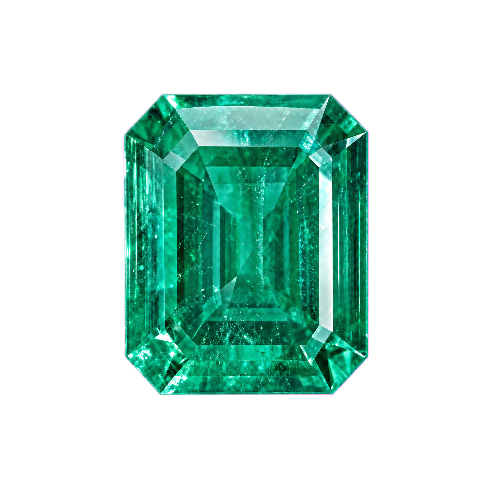 Accompanied by NGI report, stating that the natural emeralds shows indications of minor clarity enhancement, origin: Colombia.