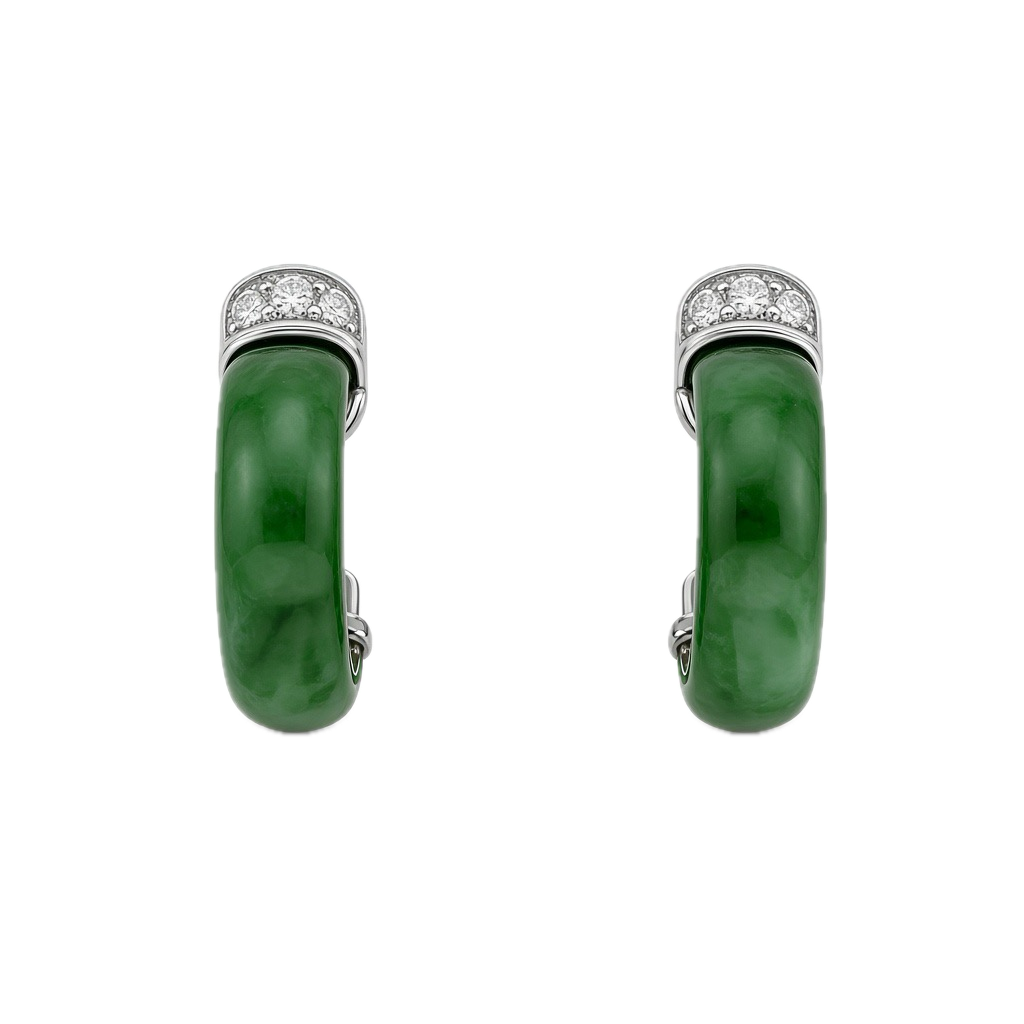 Accompanied by Hong Kong Kowloon Jade & Jewellery Laboratory certificate, stating that the jadeite is natural, known in trade as 'A Jade'.