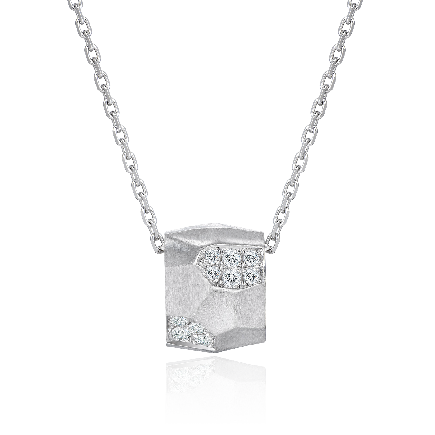 Meteorite Collection 18K Diamond Pendant