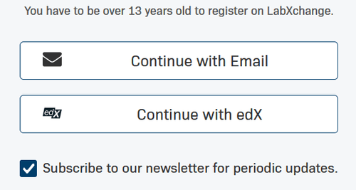 Screenshot of eX and Email buttons.