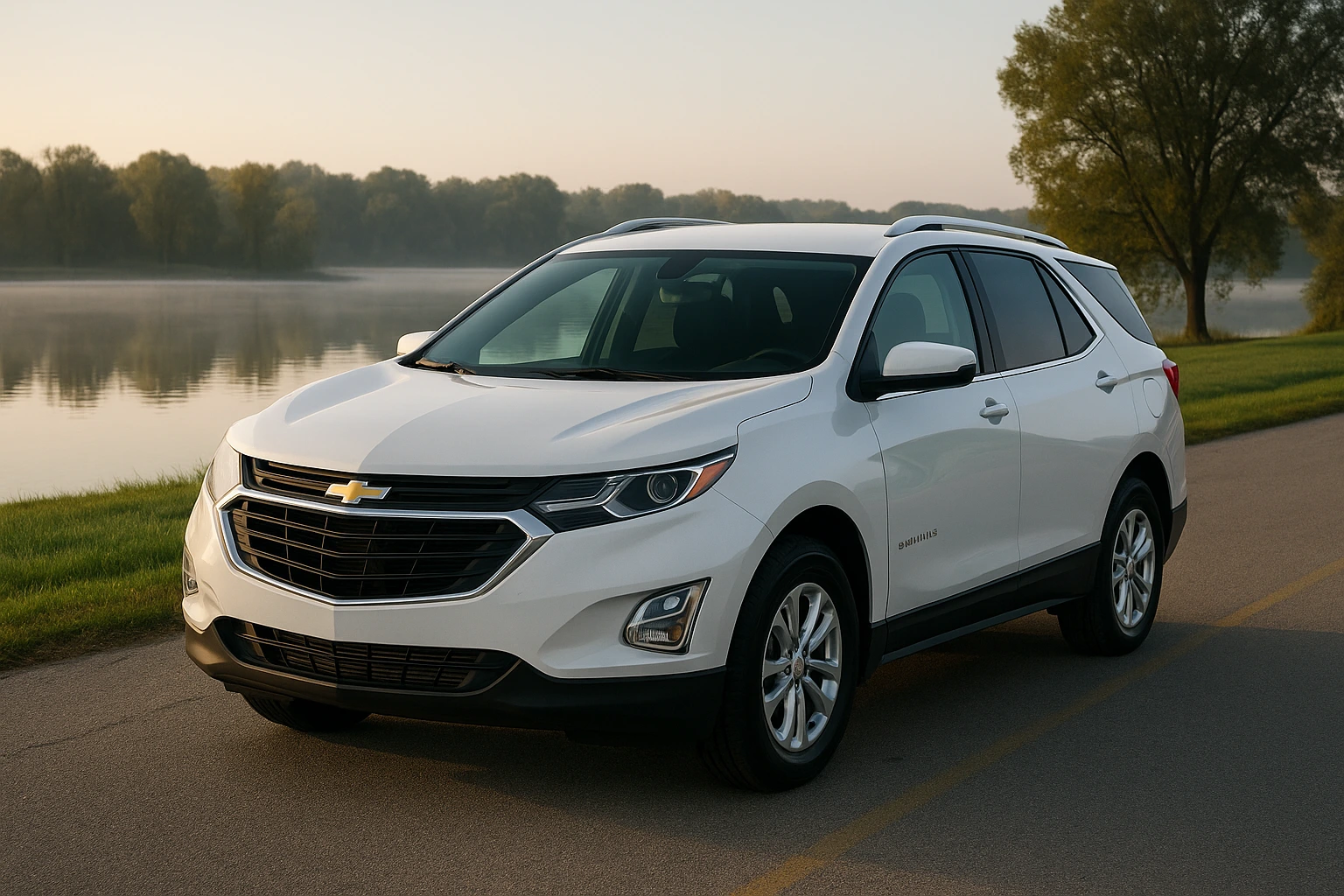 2019 Chevrolet Equinox LT parked on street in Omaha after door latch replacement to fix driver’s door unlock problems.