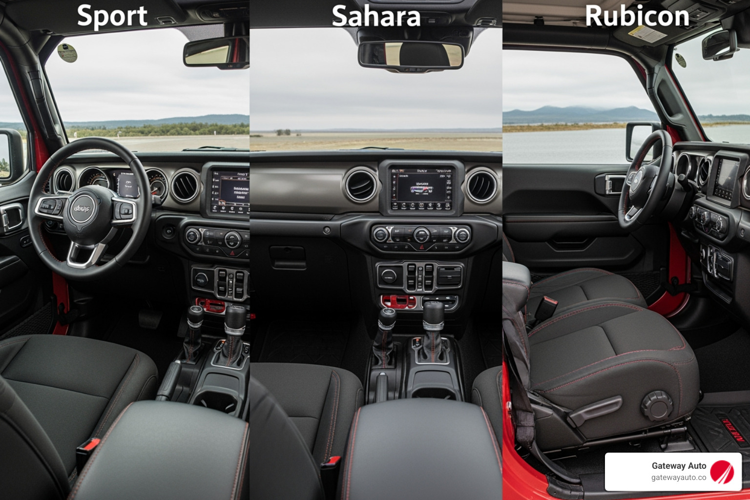 interiors of a Sport, Sahara, and Rubicon trim - used jeep wranglers for sale in omaha ne interiors of a Sport, Sahara, and Rubicon trim - used jeep wranglers for sale in omaha ne