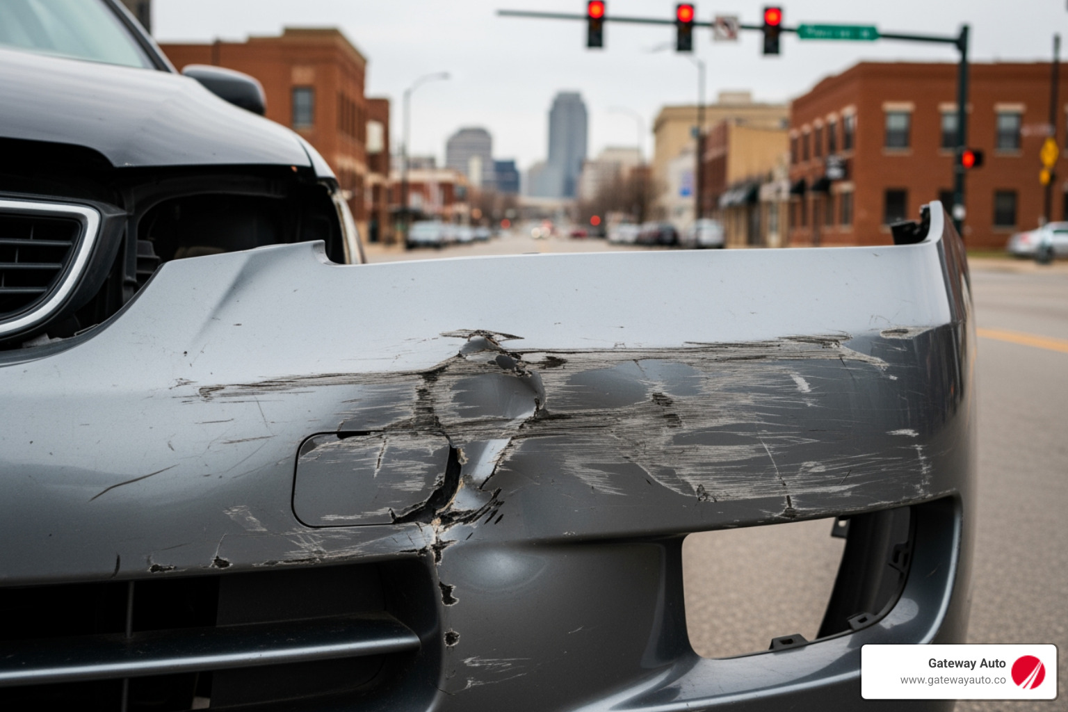 damaged car bumper in omaha - best collision repair shop omaha affordable