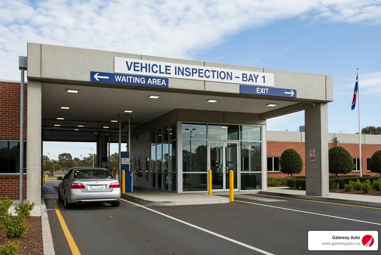 Douglas County Sheriff's Title Inspection Facility drive-thru bay - vehicle inspection omaha