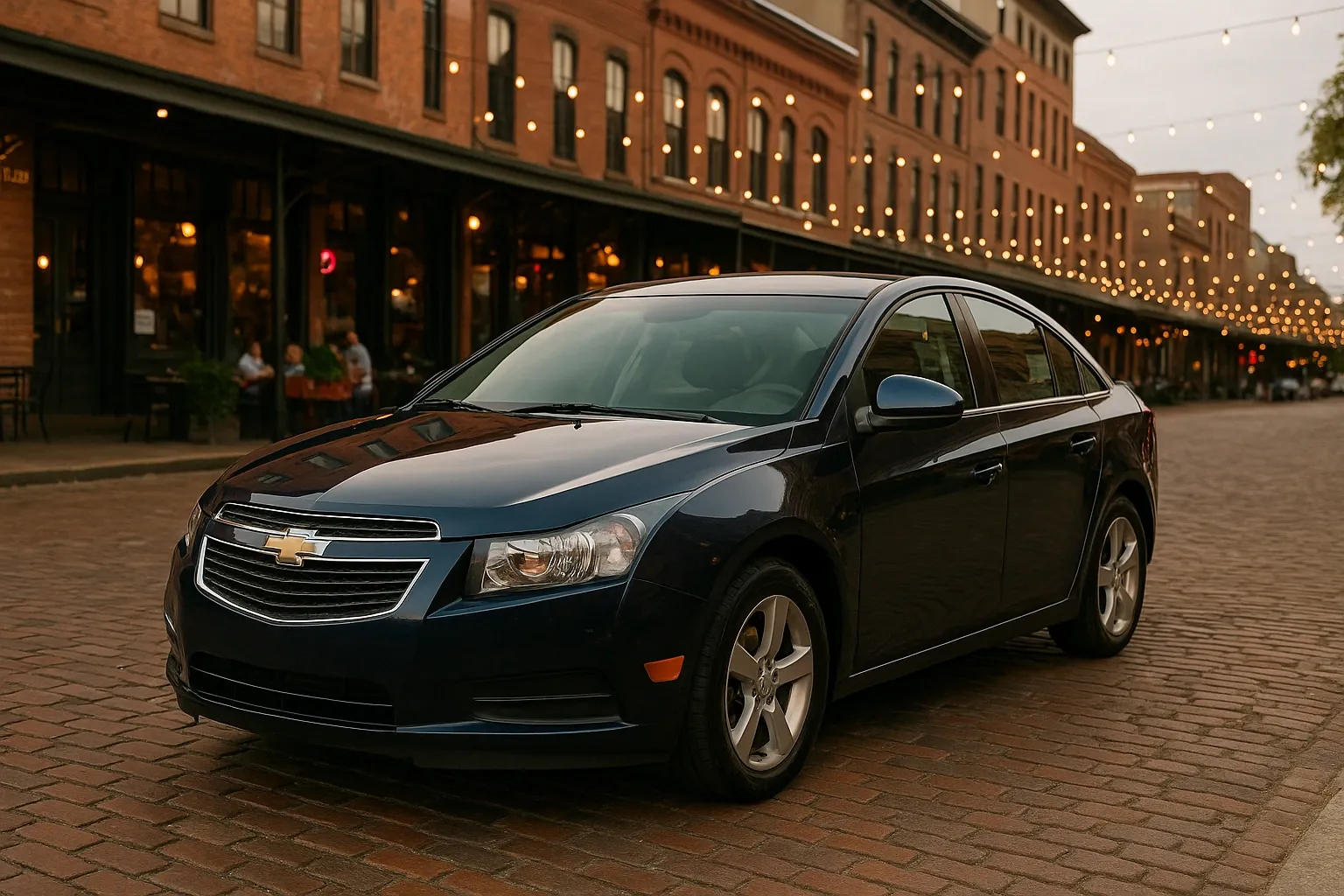 2014 Chevrolet Cruze LT Turbo parked on Omaha street after ignition coil and spark plug replacement to fix engine lurching and warning lights.