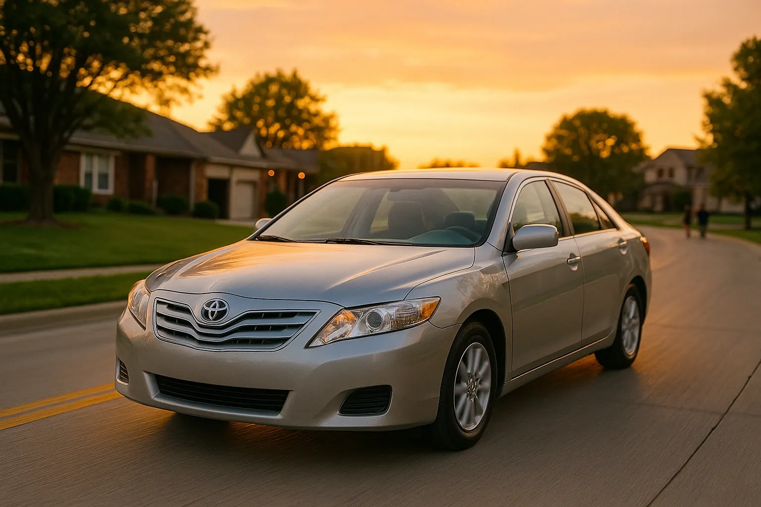 2010 Toyota Camry SE parked on street in Omaha after alternator replacement to fix no-start condition and charging system failure.