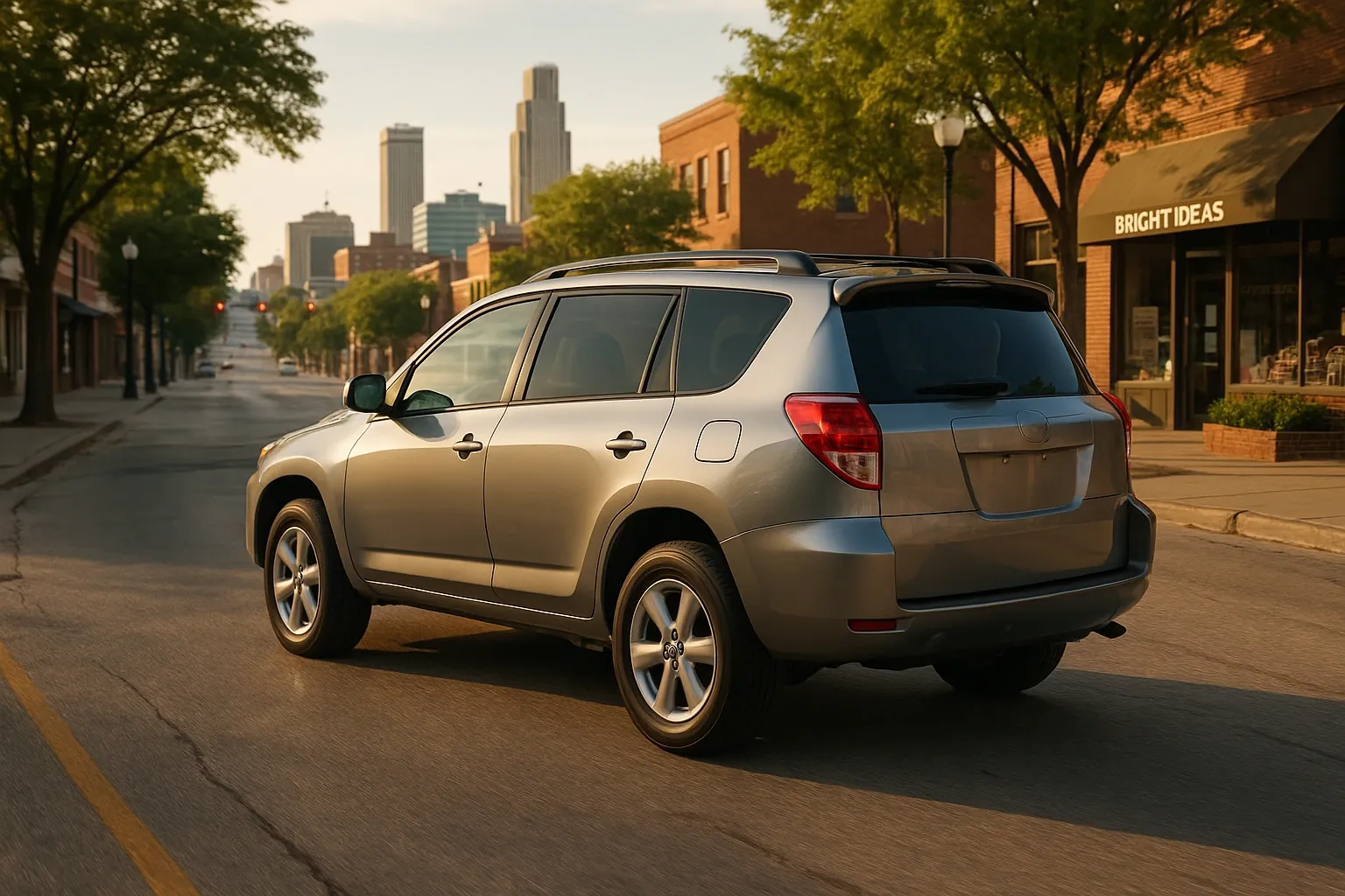 2008 Toyota RAV4 Sport parked on street in Omaha after oxygen sensor replacement to fix P0137 check engine light and hesitation issues