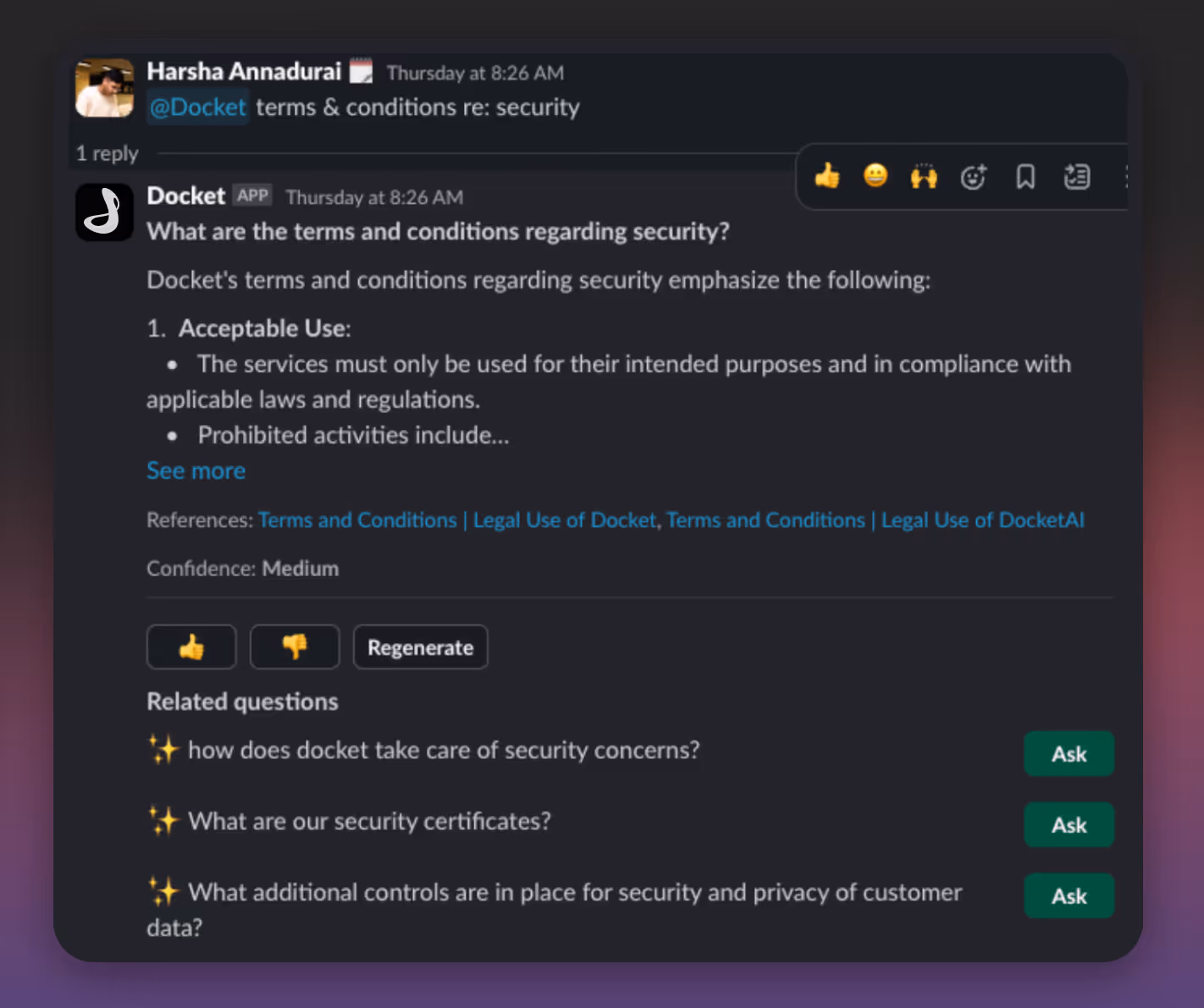 Enterprise-grade security by Docket