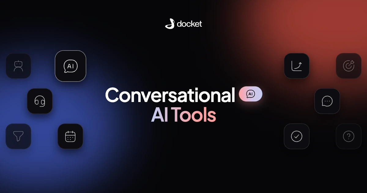Conversational AI Tools – Docket blog banner