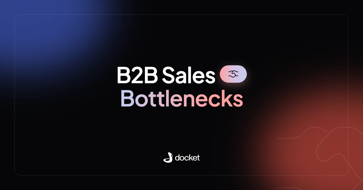 B2B Sales Bottlenecks – Docket blog banner
