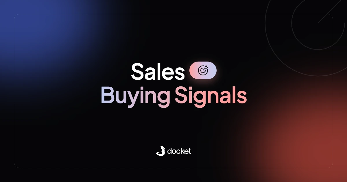 Sales Buying Signals – Docket blog banner