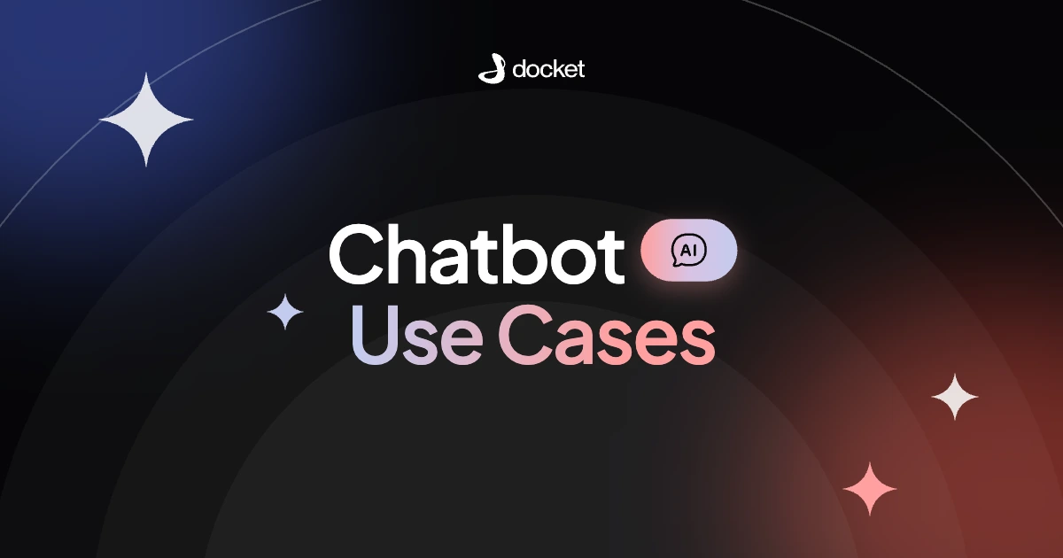 Chatbot Use Cases – Docket blog banner