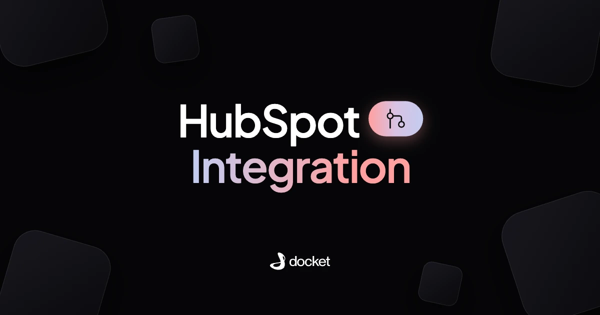HubSpot Integration – Docket blog banner