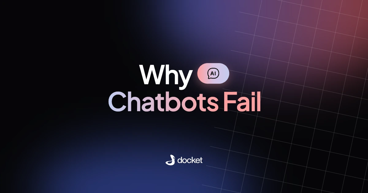 Why Chatbots Fail – Docket blog banner