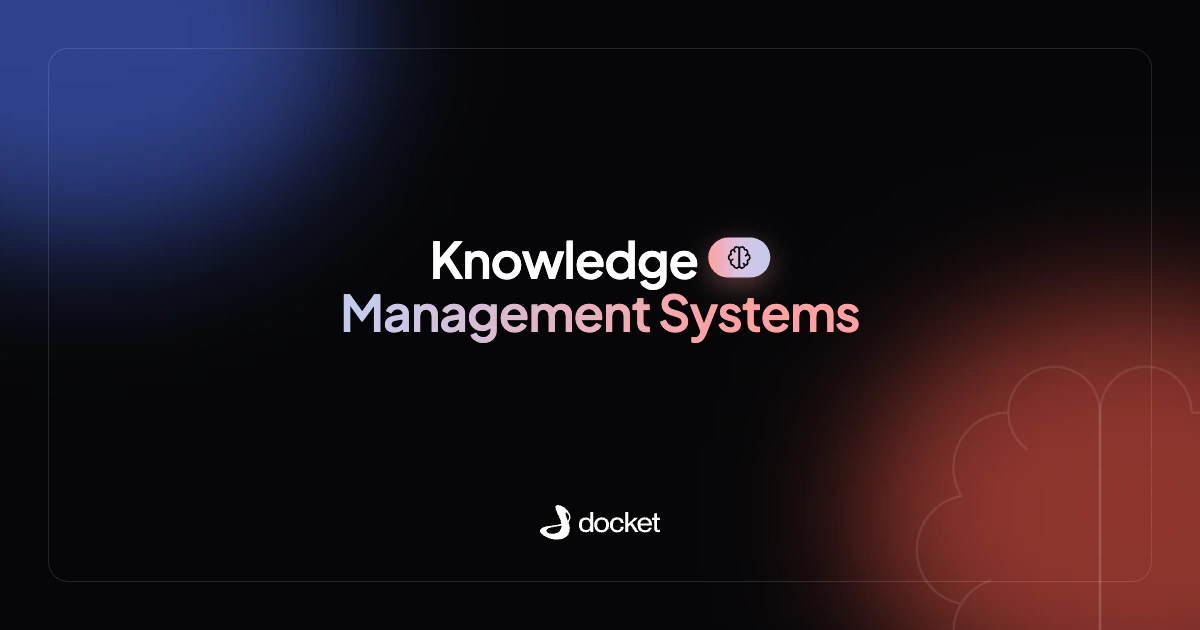 Knowledge Management Systems – Docket blog banner