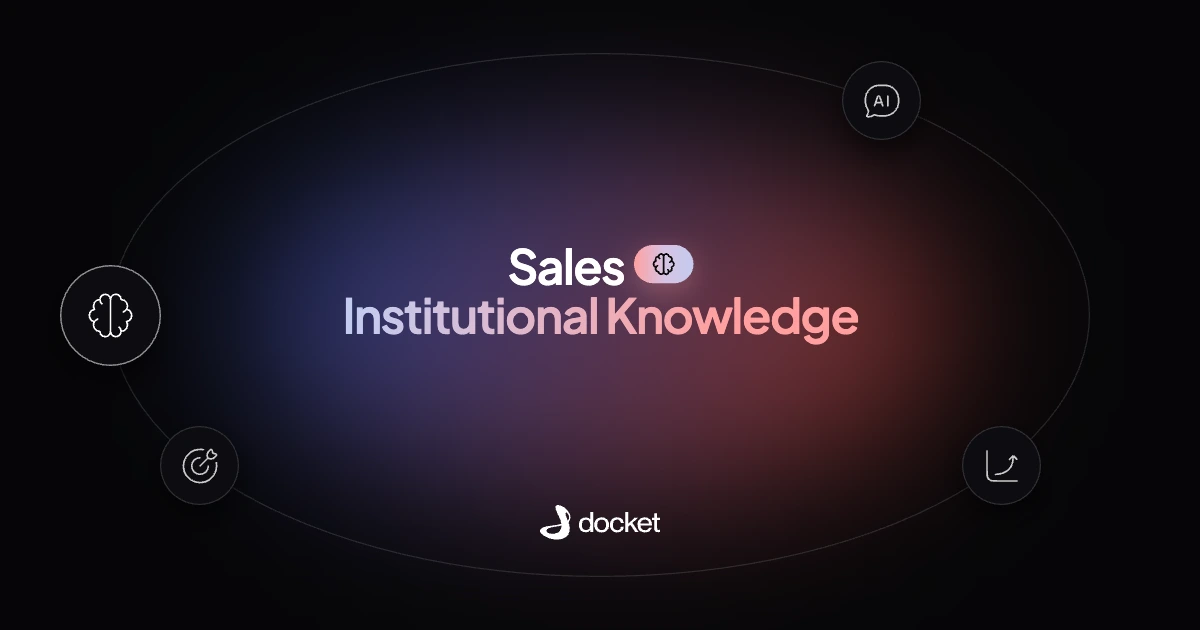 Sales Institutional Knowledge – Docket blog banner
