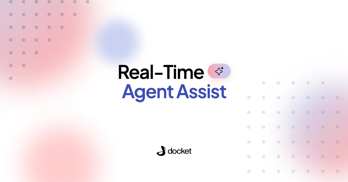 Real-Time Agent Assist – Docket blog banner
