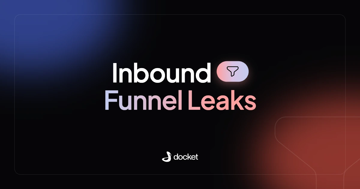 Inbound Funnel Leaks – Docket blog banner