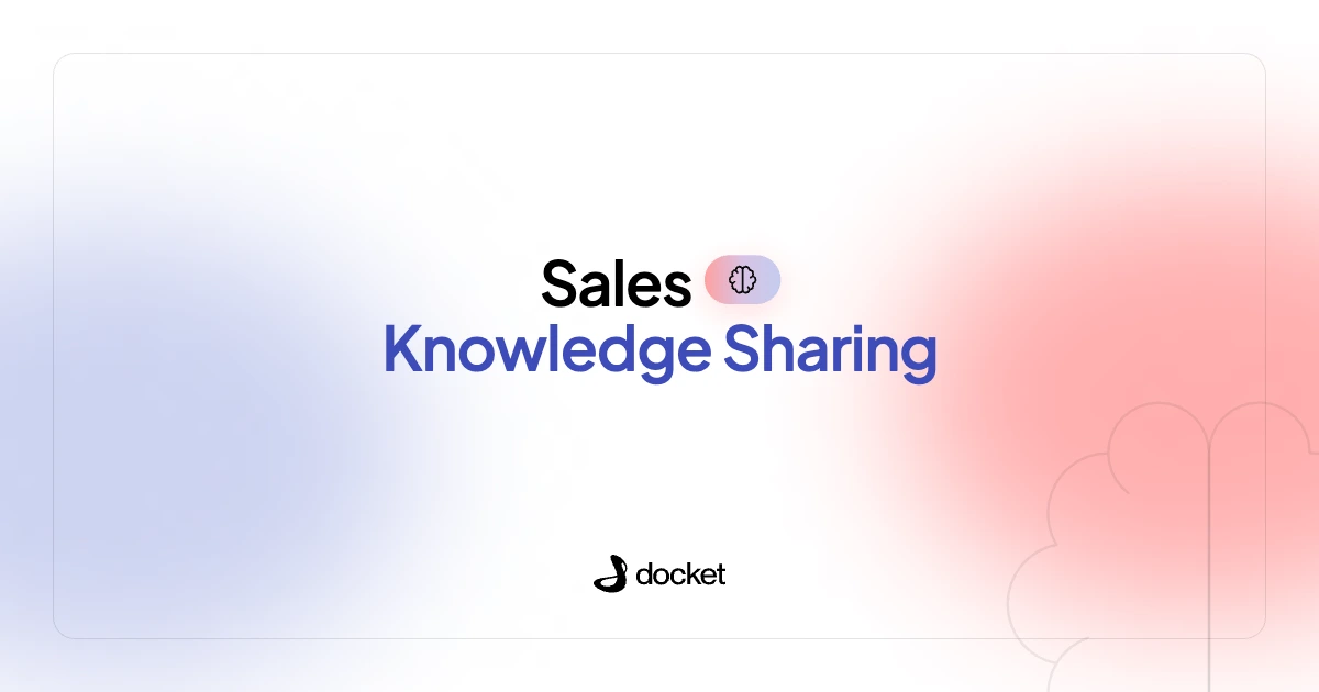 Sales Knowledge Sharing – Docket blog banner